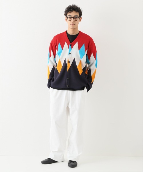 SUNNY SPORTS(サニースポーツ)の「【SUNNY SPORTS/サニースポーツ】JW別注ヴィンテージアーガイルカーディガン(カーディガン/ボレロ・メンズ・ネイビー・MEDIUM/LARGE)」の2枚目の写真