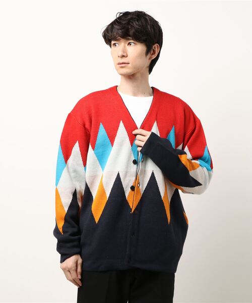 SUNNY SPORTS(サニースポーツ)の「【SUNNY SPORTS/サニースポーツ】JW別注ヴィンテージアーガイルカーディガン(カーディガン/ボレロ・メンズ・ネイビー・MEDIUM/LARGE)」の8枚目の写真