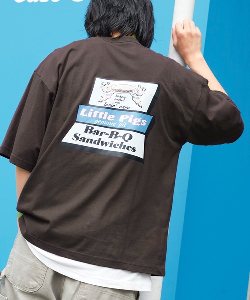 AMERICAN SHOP SIGN（アメリカンショップサイン）の「AMERICAN SHOP SIGN/アメリカンショップサイン 別注 オーバーサイズ プリント半袖カットソー（Tシャツ/カットソー・メンズ・チャコールグレー/ベージュ/オフホワイト/ホワイト系その他/グレー系その他/ベージュ系その他/ホワイト系その他2/ホワイト系その他3/グレー系その他2/グレー系その他3/ベージュ系その他2/ベージュ系その他3・M/L）」の10枚目の写真