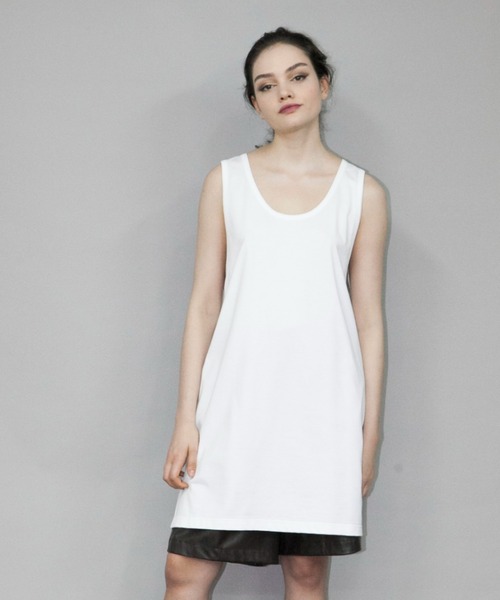 my beautiful landlet（マイビューティフルランドレット）の「【my beautiful landlet】 long tank top / free（Tシャツ/カットソー・メンズ・ブラック/ホワイト/ベージュ・FREE）」の2枚目の写真