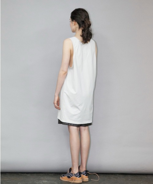 my beautiful landlet（マイビューティフルランドレット）の「【my beautiful landlet】 long tank top / free（Tシャツ/カットソー・メンズ・ブラック/ホワイト/ベージュ・FREE）」の7枚目の写真