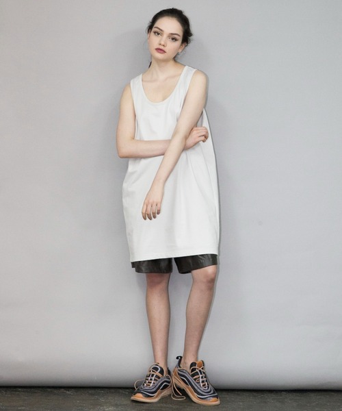 my beautiful landlet（マイビューティフルランドレット）の「【my beautiful landlet】 long tank top / free（Tシャツ/カットソー・メンズ・ブラック/ホワイト/ベージュ・FREE）」の6枚目の写真