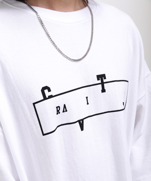 minsobi（ミンソビ）の「ビッグシルエットロングTシャツ（Tシャツ/カットソー・メンズ・ホワイト/ブラック・FREE）」の20枚目の写真