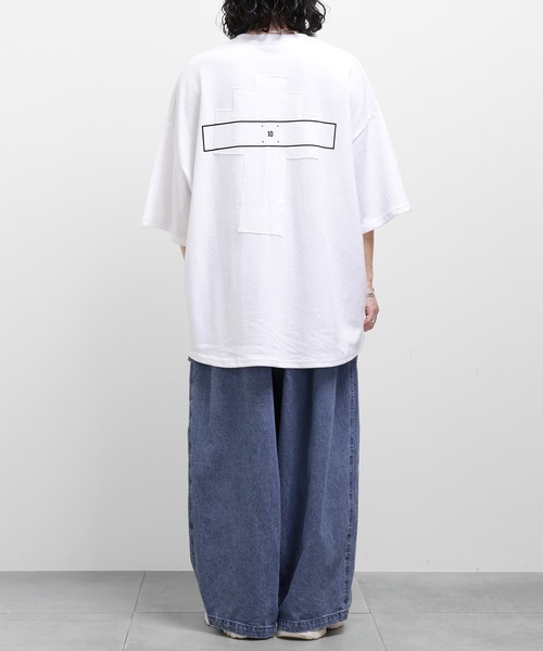 minsobi（ミンソビ）の「ビッグシルエットロングTシャツ（Tシャツ/カットソー・メンズ・ホワイト/ブラック・FREE）」の19枚目の写真