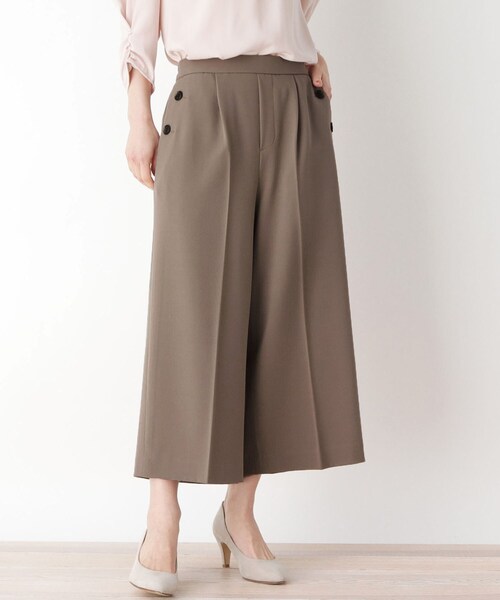 pink adobe(ピンクアドベ)の「◆【M-3L】TRガウチョパンツ(その他パンツ・レディース・グレー/ダークブラウン/ライトベージュ・38/40/42/44)」の3枚目の写真