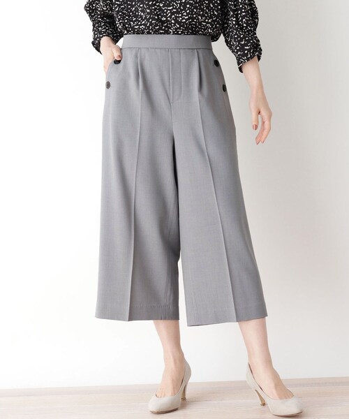 pink adobe(ピンクアドベ)の「◆【M-3L】TRガウチョパンツ(その他パンツ・レディース・グレー/ダークブラウン/ライトベージュ・38/40/42/44)」の2枚目の写真