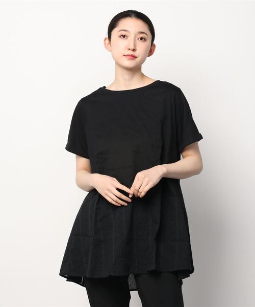 sabstreet my standard（サブストリートマイスタンダード）の「ドビー切り替えアシメチュニック（シャツ/ブラウス・レディース・ネイビー/ブラック・9号）」の14枚目の写真