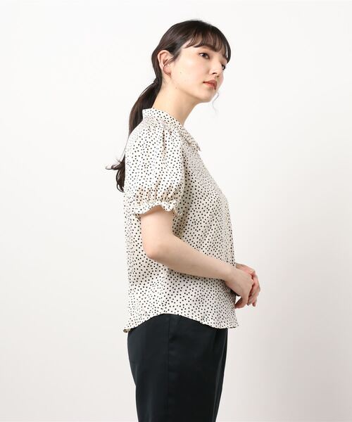 JUMELLE（ジュメロ）の「キュアブラウス（シャツ/ブラウス・レディース・ブラック/アイボリー・FREE）」の4枚目の写真