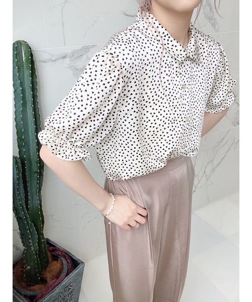 JUMELLE（ジュメロ）の「キュアブラウス（シャツ/ブラウス・レディース・ブラック/アイボリー・FREE）」の5枚目の写真