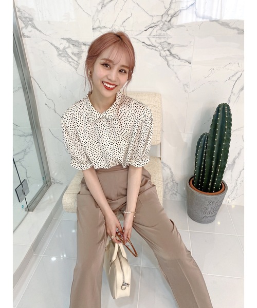 JUMELLE（ジュメロ）の「キュアブラウス（シャツ/ブラウス・レディース・ブラック/アイボリー・FREE）」の8枚目の写真