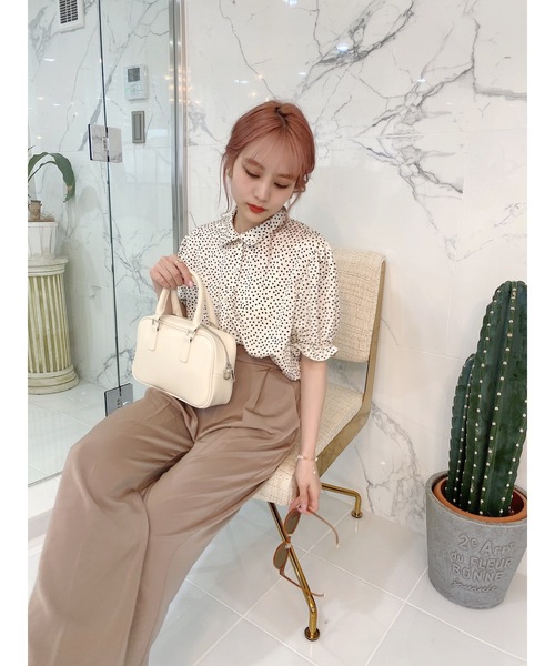 JUMELLE（ジュメロ）の「キュアブラウス（シャツ/ブラウス・レディース・ブラック/アイボリー・FREE）」の9枚目の写真