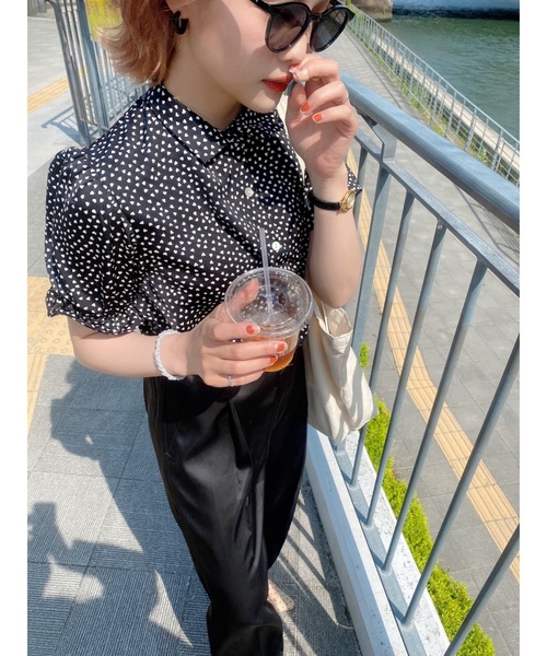 JUMELLE（ジュメロ）の「キュアブラウス（シャツ/ブラウス・レディース・ブラック/アイボリー・FREE）」の20枚目の写真