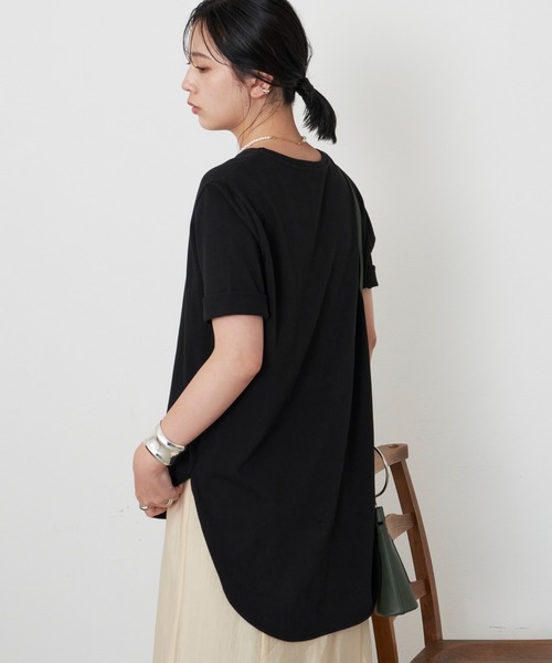 Aunt Marie's(アントマリーズ)の「裾ラウンドスリットビッグTシャツ/AUNT MARIE'S(Tシャツ/カットソー・レディース・ホワイト/チャコールグレー/ブラック・FREE)」の17枚目の写真