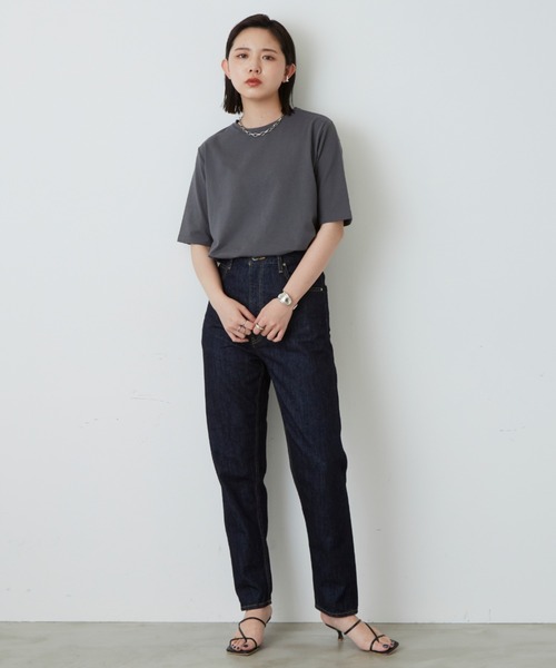 Aunt Marie's(アントマリーズ)の「裾ラウンドスリットビッグTシャツ/AUNT MARIE'S(Tシャツ/カットソー・レディース・ホワイト/チャコールグレー/ブラック・FREE)」の10枚目の写真