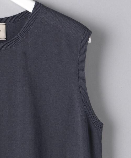 UNITED ARROWS（ユナイテッドアローズ）の「UBC ハイツイストコットン クルーネック ノースリーブニット◆（ニット/セーター・レディース・ホワイト/ダークグレー/ケリー/ブラック・FREE）」の19枚目の写真