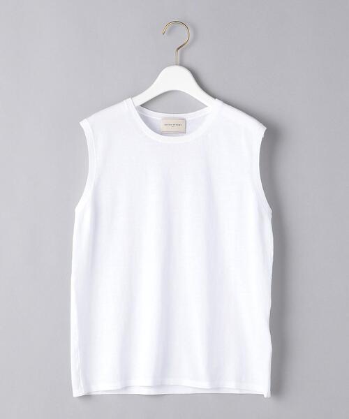 UNITED ARROWS（ユナイテッドアローズ）の「UBC ハイツイストコットン クルーネック ノースリーブニット◆（ニット/セーター・レディース・ホワイト/ダークグレー/ケリー/ブラック・FREE）」の22枚目の写真