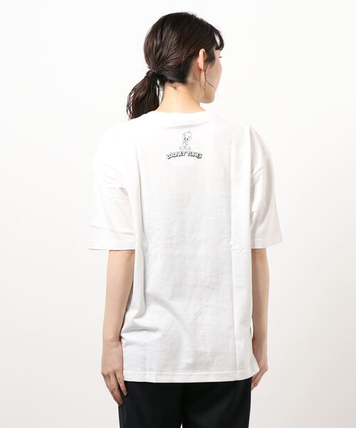 SEVENDAYS=SUNDAY（セブンデイズサンデイ）の「LOONEY TUNES TEE　＊◇（Tシャツ/カットソー・レディース・チャコールグレー/オフホワイト・S/M/L）」の7枚目の写真