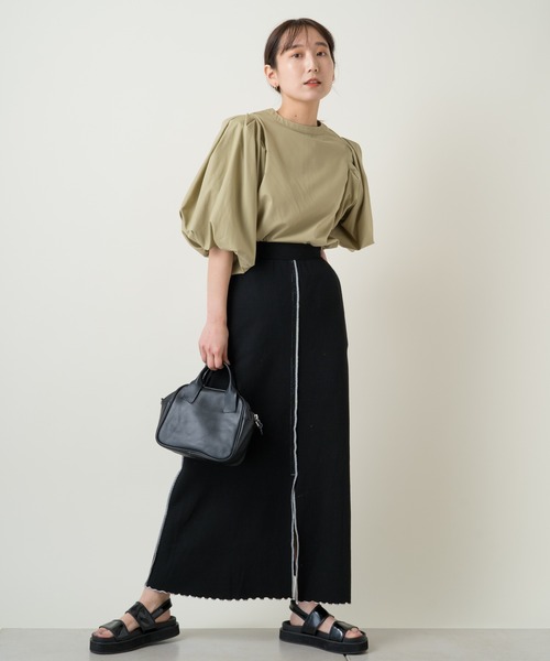 Kastane（カスタネ）の「BIGボリューム袖ブラウス（シャツ/ブラウス・レディース・オフホワイト/グリーン/グレイッシュベージュ・FREE）」の12枚目の写真