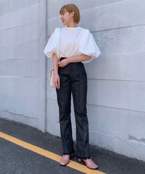 Kastane（カスタネ）の「BIGボリューム袖ブラウス（シャツ/ブラウス・レディース・オフホワイト/グリーン/グレイッシュベージュ・FREE）」の14枚目の写真