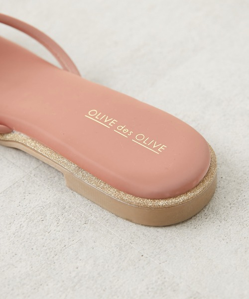 OLIVE des OLIVE（オリーブデオリーブ）の「【WEB限定カラー有】リボンチューブサンダル（サンダル・レディース・シルバー/ピンク/ダークベージュ/ベージュ・LARGE/SMALL/MEDIUM）」の13枚目の写真