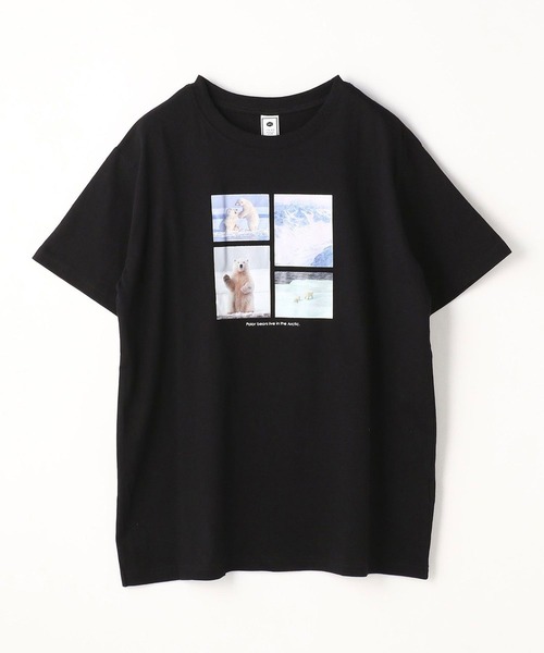 179/WG(イチナナキュウダブルジー)の「シロクマTシャツ(Tシャツ/カットソー・レディース・ブルー/ブラック/オフホワイト・FREE)」の5枚目の写真