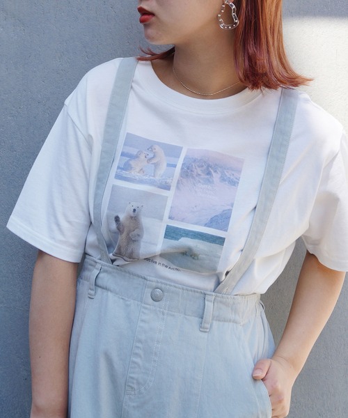 179/WG(イチナナキュウダブルジー)の「シロクマTシャツ(Tシャツ/カットソー・レディース・ブルー/ブラック/オフホワイト・FREE)」の14枚目の写真