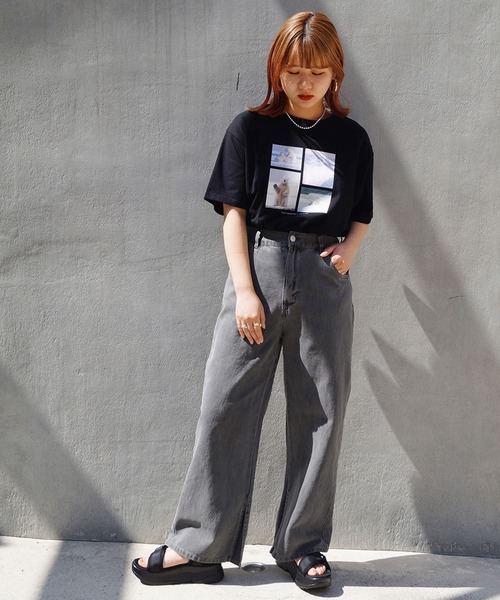 179/WG(イチナナキュウダブルジー)の「シロクマTシャツ(Tシャツ/カットソー・レディース・ブルー/ブラック/オフホワイト・FREE)」の18枚目の写真