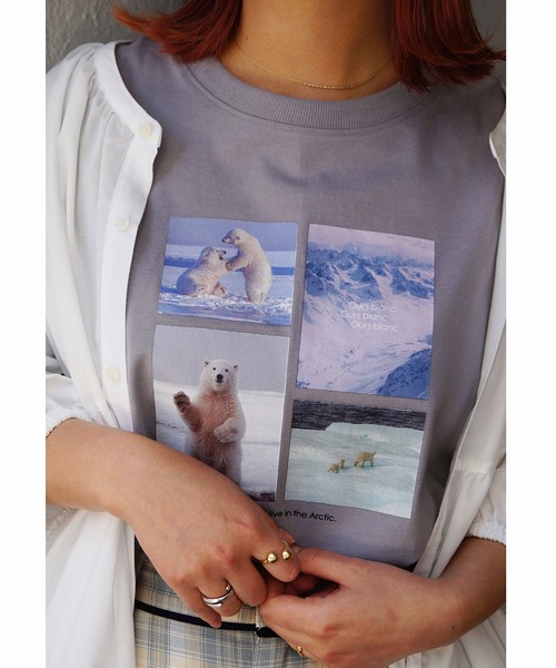 179/WG(イチナナキュウダブルジー)の「シロクマTシャツ(Tシャツ/カットソー・レディース・ブルー/ブラック/オフホワイト・FREE)」の20枚目の写真