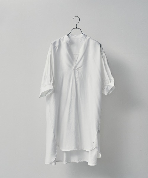 ECRIRE（エクリール）の「キーネックボリュームチュニック（チュニック・レディース・ブラック/オフホワイト/ピンク・フリー）」の18枚目の写真