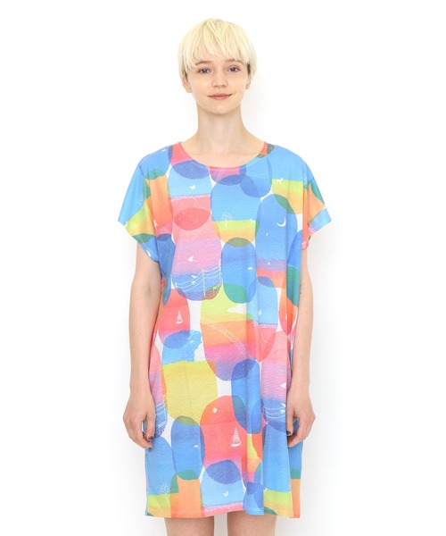 Tshirts ワンピース セール Store Store Graniph デザイン ティーシャツ ストア グラニフ のファッション Design ランドスケープグラデーション ラウンドネックワンピース ワンピース Design