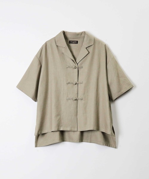 RAG MACHINE（ラグマシーン）の「【RAG MACHINE】チャイナボタン半袖シャツ（シャツ/ブラウス・レディース・レンガ/オリーブ/ベージュ・M/L）」の21枚目の写真
