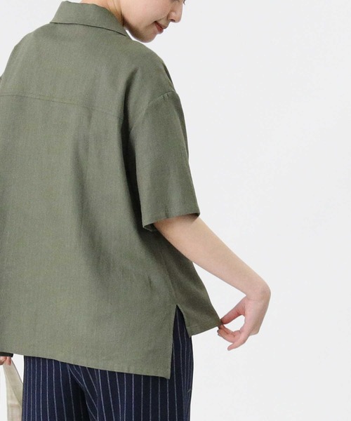 RAG MACHINE（ラグマシーン）の「【RAG MACHINE】チャイナボタン半袖シャツ（シャツ/ブラウス・レディース・レンガ/オリーブ/ベージュ・M/L）」の13枚目の写真