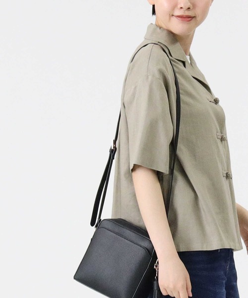 RAG MACHINE（ラグマシーン）の「【RAG MACHINE】チャイナボタン半袖シャツ（シャツ/ブラウス・レディース・レンガ/オリーブ/ベージュ・M/L）」の7枚目の写真