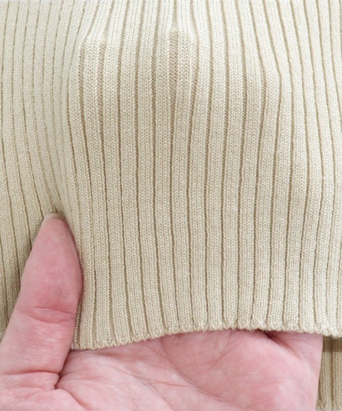 Pierrot（ピエロ）の「ウォッシャブルノースリーブリブニット（ニット/セーター・レディース・アイボリー/ブラック/グレイッシュベージュ/グリーン/ライトパープル/オレンジ・M/L）」の21枚目の写真