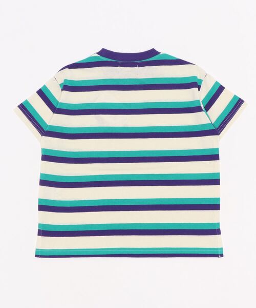 BIG FIELD（ビッグフィールド）の「ボーダーカラーTシャツ（80～150cm）（Tシャツ/カットソー・キッズ・ライトブルー/パープル/ピンク・90/100/110/120/80/130/95/140/150）」の11枚目の写真
