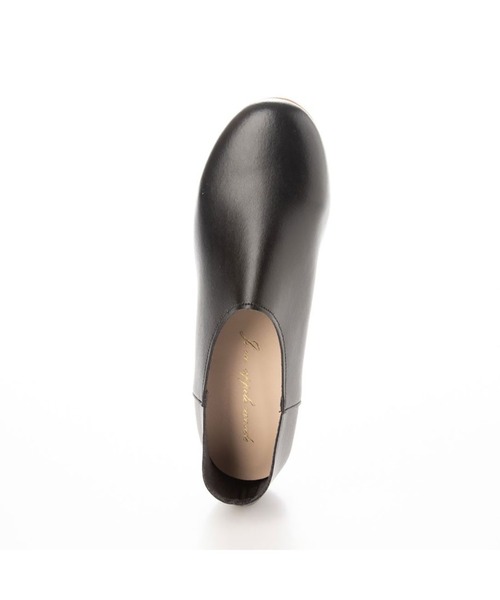 神戸シューズ（コウベシューズ）の「Je m'appele canade フワフワラクチンッラウンドトゥバブーシュ 美脚フラットシューズ（パンプス・レディース・ホワイト/ブラック・23/23.5/25/25.5/22/22.5/24.5/24）」の5枚目の写真