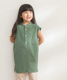 FORK&SPOON | FORK&SPOON　ノースリーブロングシャツ(KIDS)(シャツ/ブラウス)