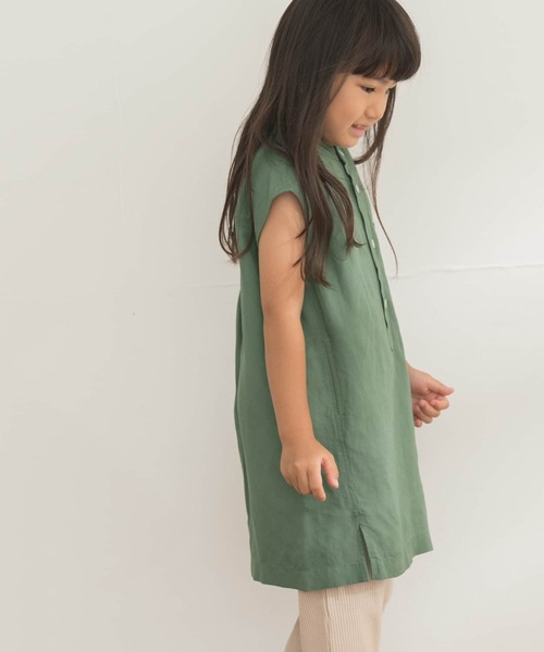 FORK&SPOON（フォークアンドスプーン）の「FORK&SPOON　ノースリーブロングシャツ(KIDS)（シャツ/ブラウス・キッズ・ネイビー/グリーン系その他・105/120/135）」の13枚目の写真