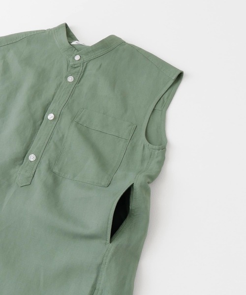 FORK&SPOON（フォークアンドスプーン）の「FORK&SPOON　ノースリーブロングシャツ(KIDS)（シャツ/ブラウス・キッズ・ネイビー/グリーン系その他・105/120/135）」の22枚目の写真