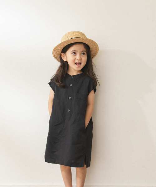 FORK&SPOON（フォークアンドスプーン）の「FORK&SPOON　ノースリーブロングシャツ(KIDS)（シャツ/ブラウス・キッズ・ネイビー/グリーン系その他・105/120/135）」の2枚目の写真