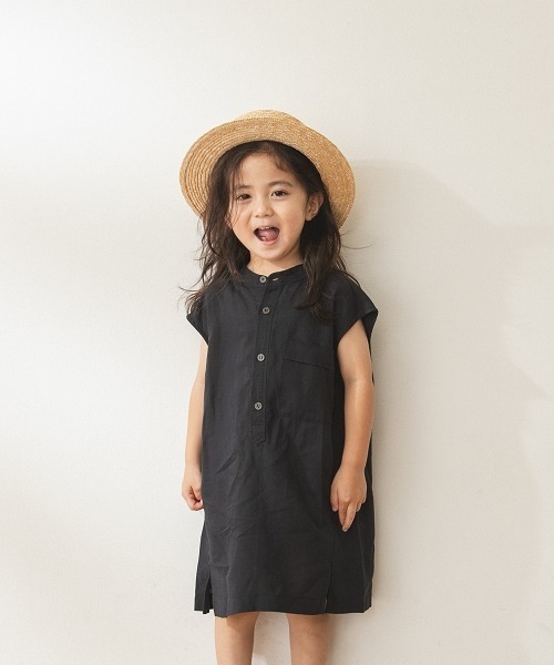 FORK&SPOON（フォークアンドスプーン）の「FORK&SPOON　ノースリーブロングシャツ(KIDS)（シャツ/ブラウス・キッズ・ネイビー/グリーン系その他・105/120/135）」の5枚目の写真