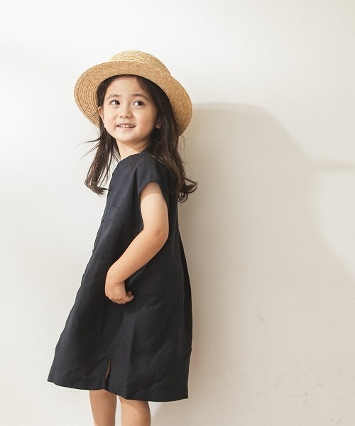 FORK&SPOON（フォークアンドスプーン）の「FORK&SPOON　ノースリーブロングシャツ(KIDS)（シャツ/ブラウス・キッズ・ネイビー/グリーン系その他・105/120/135）」の3枚目の写真