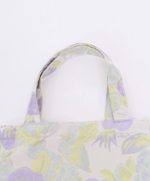 WC（ダブル シー）の「フラワーサテンミニトート（トートバッグ・レディース・グリーン/ライトパープル・FREE）」の7枚目の写真