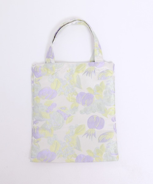 WC（ダブル シー）の「フラワーサテンミニトート（トートバッグ・レディース・グリーン/ライトパープル・FREE）」の11枚目の写真