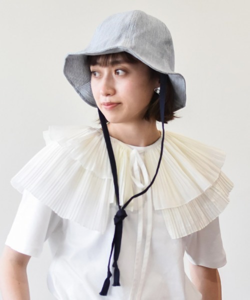 OVERRIDE(オーバーライド)の「【OVERRIDE】OR LINENMIX TURIP(ハット・レディース・ブラック/ベージュ/ブルー・58cm)」の1枚目の写真