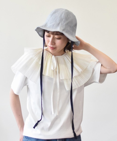 OVERRIDE(オーバーライド)の「【OVERRIDE】OR LINENMIX TURIP(ハット・レディース・ブラック/ベージュ/ブルー・58cm)」の15枚目の写真