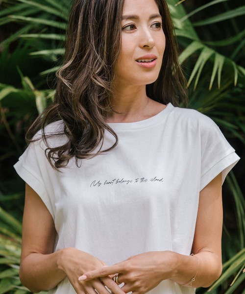 BAYFLOW(ベイフロー)の「MIEコラボ/フォトT(Tシャツ/カットソー・レディース・ブルー/アイボリー/ホワイト・FREE)」の21枚目の写真