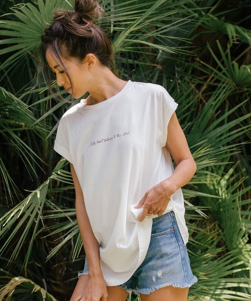BAYFLOW(ベイフロー)の「MIEコラボ/フォトT(Tシャツ/カットソー・レディース・ブルー/アイボリー/ホワイト・FREE)」の22枚目の写真