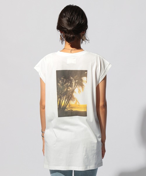 BAYFLOW(ベイフロー)の「MIEコラボ/フォトT(Tシャツ/カットソー・レディース・ブルー/アイボリー/ホワイト・FREE)」の7枚目の写真