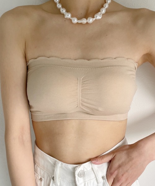 セール フリルベアトップカップ付きシームレスブラ チューブトップ Alite Cloth アリーテクロス のファッション通販 Zozotown